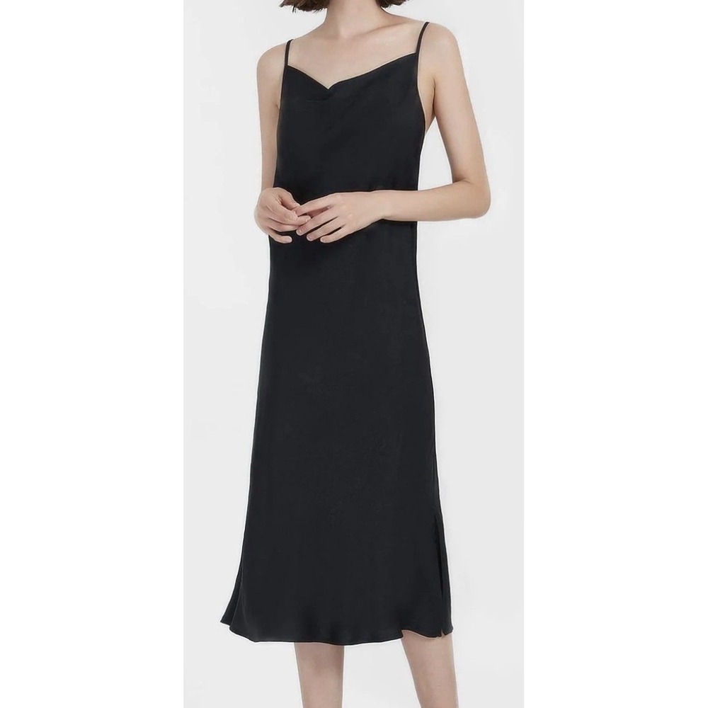 Supesu Slip Dress Cowl Neck BLACK Sleeveless Womens Size Small NWT